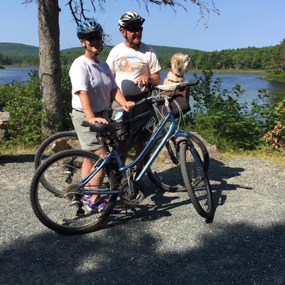 Diane-Greg-Sophie Carriage Road, Acadia NP July 2016